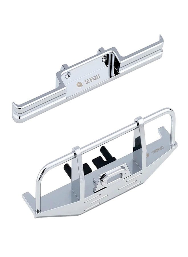 TCRC Aluminum Front and Rear Bumpers Set for 1/18 HPI Venture18 Upgrade Parts,Chrome - Image 3
